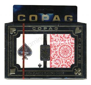 Copag 1546 Red/blue Poker Size Standard Index 2 Deck Setup Casino Playing Cards