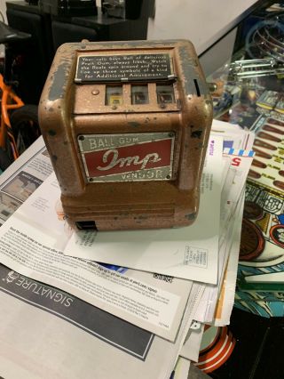 Imp Ball Gum Vendor Cigarette 3 - Reel Trade Stimulator C1940 By Groetchen