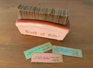 Vintage 1950 Bread Of Life Bible Verses Scripture Cards Cross Publishing Cards