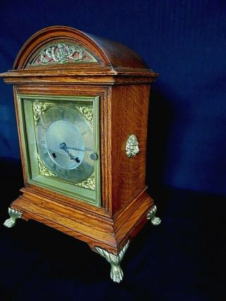 Antique Irish Striking Oak Bracket / Mantel Clock