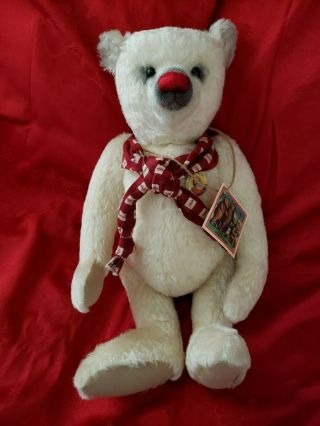 Heidi Steiner Mohair Teddy Bear “flake” Fully Jointed 20” With Growler - Pre - Owne