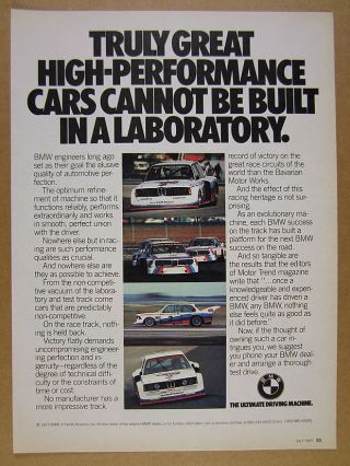 1977 Bmw 320i Turbo Group 5 Race Cars Color Photos Vintage Print Ad