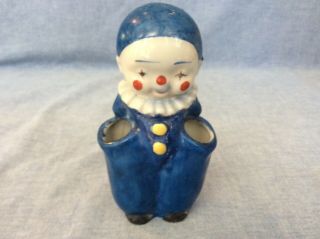 Vintage Clown Porcelain Wall Pocket Toothbrush Holder - Japan