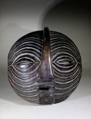 Vintage African Wood Carved Mask Ashanti South Ghana