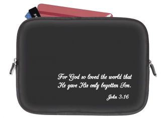 Angelstar Bible Cover Black Bible Case John 3:16 Bag Church Religious Gift