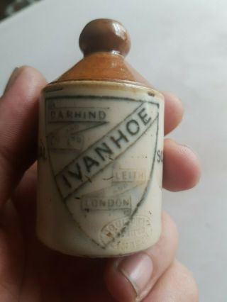 2 3/4 " Miniature Stoneware Sample Crock Darwind &co Leith & London