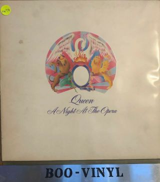 Queen - A Night At The Opera - Vinyl Lp Mercury May Emtc103 Bohemian Rhapsody Vg,