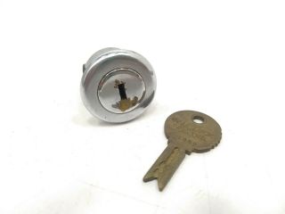 Antique / Vintage Mills Novelty Slot Machine Lock And Key Set - Bell Lock