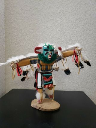 12in Hopi Kachina Doll Hand Carved Wooden Eagle Dancer