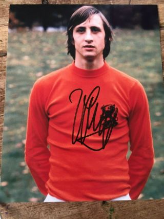 , Johann Cruyff Signed Autograph 10x8 Photo With Holland