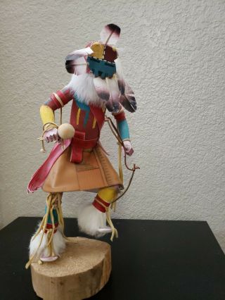 15.  5 Sunface Kachina Doll Hand Carved Wooden Artist Signed