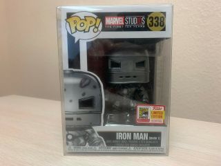 Funko Pop Marvel 338 2018 Sdcc Iron Man Mark 1 Real Sticker First 10 Years