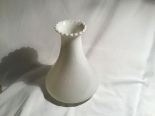 Vintage Angle Lamp Lantern Chimney,  Shade,  Milk Glass.