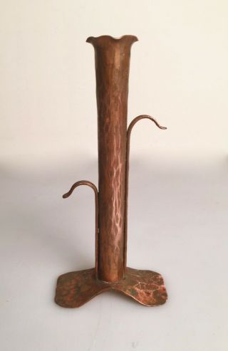 Antique Arts & Crafts Hand Hammered Copper Bud Vase Avon Coppersmith