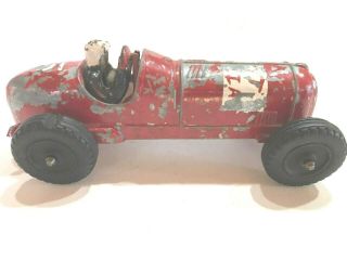 Vintage Red Hubley Die Cast Race Car 5