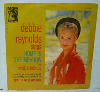 Rare Promo Debbie Reynolds 45 Rpm Picture Sleeve " Home In The Meadow " From 1963