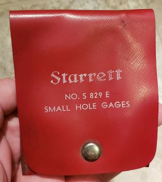 B) Vintage Starrett No.  S 829 E Small Hole Gages Gauges