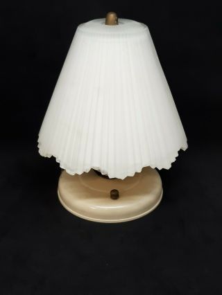 Vintage Art Deco Ceiling Fixture Frosted Glass Shade Metal Base