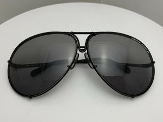 Carrera Porsche Design 5621 90 Black Gray Aviator Sunglasses 69 - 13 135 Mm Vtg