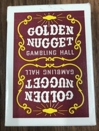 Vintage Golden Nugget Las Vegas Casino Playing Cards Red Deck No Cello 2
