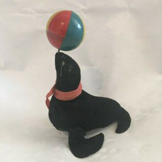 Vintage Modern Toys Waddling Wind Up Toy Seal With Ball And Key