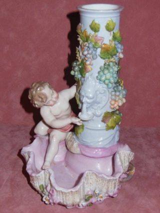 Antique Meissen Porcelain Cherub Putti Figurine