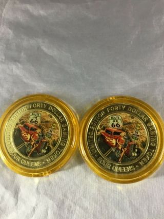 2019 Four Queens $40 Route 66 Yellow Cap Silver Strike.  999 Fine Silver X Two