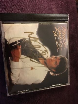 Michael Jackson Hand Signed Cd Album Thriller Autograph Christmas Present Idea