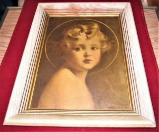 Vintage Baby Child Jesus Picture Light Of The World By Bosseron Chambers