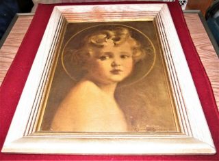 Vintage Baby Child Jesus Picture Light of the World by Bosseron Chambers 2