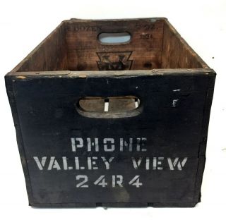 Vintage Wood Crate VALLEY VIEW PA Bottling Works/Keystone Ginger Ale wooden box 2