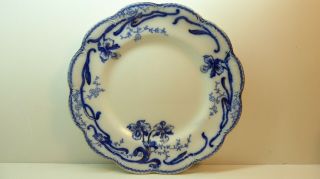Johnson Bros Pottery China Flo Blue Plate Del Monte Floral Pattern Antique