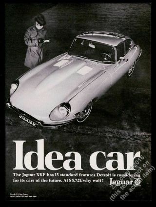 1969 Jaguar Xke Xk - E Coupe Photo Idea Car Vintage Print Ad