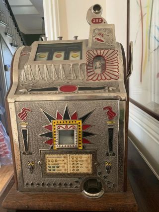 Mills Liberty Bell Owl 1776 Antique Slot Machine