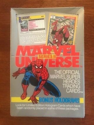1991 Marvel Universe Series Ii 2 Cards Factory Box