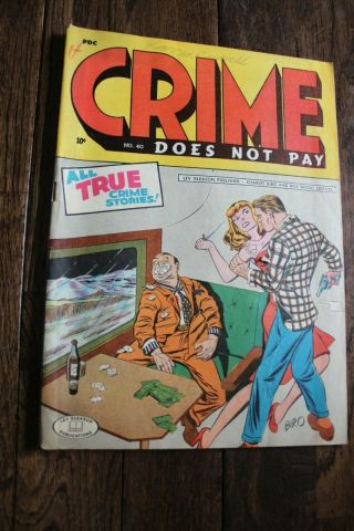Crime Does Not Pay 40 1945 Golden Age Comic Vintage
