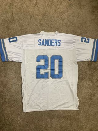 Vintage Mitchell Ness Barry Sanders Lions Nfl Football Jersey 2xl White