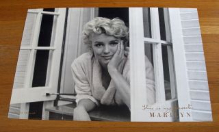 Marilyn Monroe 1989 Sam Shaw 24 " X36 " Poster Print " This Is My Favorite Marilyn "