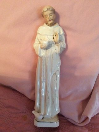 Vintage 1950’s St.  Francis Porcelain Figurine Statue Catholic Rare 5002/d