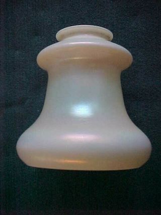 Signed Quezal Steuben Tiffany Era Iridescent Art Glass Lamp Shade 2 - 1/4 " Fitter