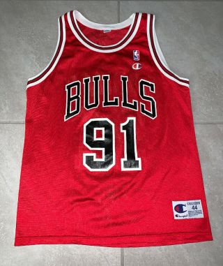 Vintage 90’s Dennis Rodman Chicago Bulls Champion Nba Jersey Size 44