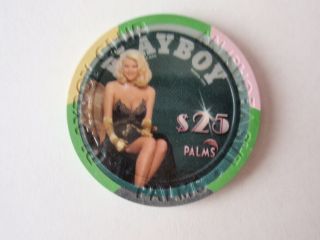 Palms Hotel Casino Las Vegas 2007 Playboy $25 Anna Nicole Smith 2 Chip New/unc