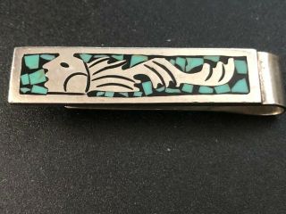 Vintage Mexico 925 Sterling Silver Money Clip Signed