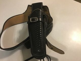 Vintage George Lawrence 78b686 Leather Gunslinger Belt Holster No Cartridge Loop