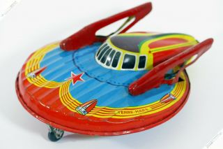 Joustra Masudaya Horikawa Mars Flying Saucer France Tin Japan Vintage Space Toy