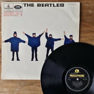 The Beatles Help (parlophone Pmc 1255) 1965 1st Uk Press Outline Mono Vinyl