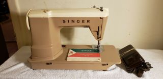 Vintage Singer 404 Heavy Duty Slant Needle Steel Gear Sewing Machine With Pedal 2