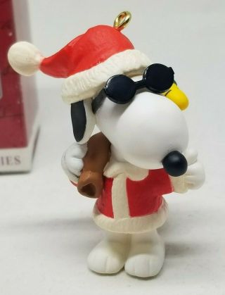 Hallmark Spotlight On Snoopy Joe Cool Santa Claus Ornament Christmas Peanuts