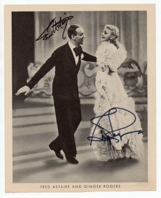 Astaire & Rogers - Rare Autographed Vintage Photo - Hand Signed By Both A & R