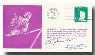 Astronaut Rusty Schweickart Handsigned Apollo 9 Eva Cover - 11h505